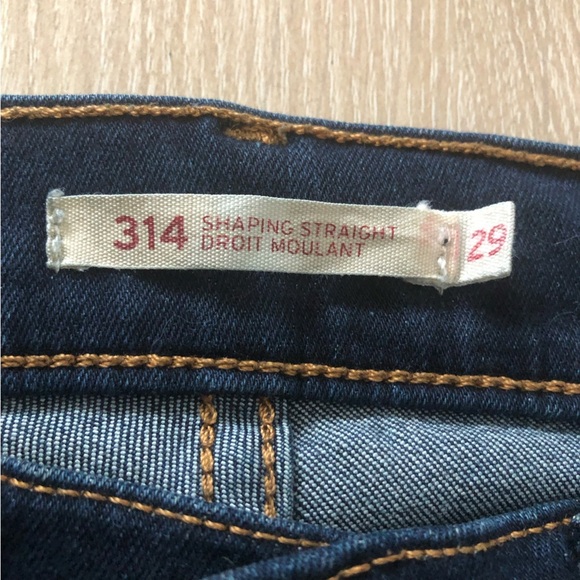 Levi’s Shaping Straight 314 Jeans in Dark Wash Size 29 - Picture 11 of 16